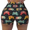 thumbnail image 1 of KLL Retro Video Game Pattern Workout Shorts for Women Scrunch Short Gym Yoga Running Sport Active Exercise Fitness Shorts, 1 of 8