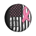 thumbnail image 1 of KLL Ribbon Breast Cancer Awareness Pattern 14-17 inch Spare Tire Cover Universal Wheel Protector for Truck SUV Trailer Camping Rv Tire Covers-15 inch, 1 of 6