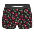 thumbnail image 1 of KLL Ripe Red Cherry Men's Cotton Boxer Briefs Underwear-Small, 1 of 7