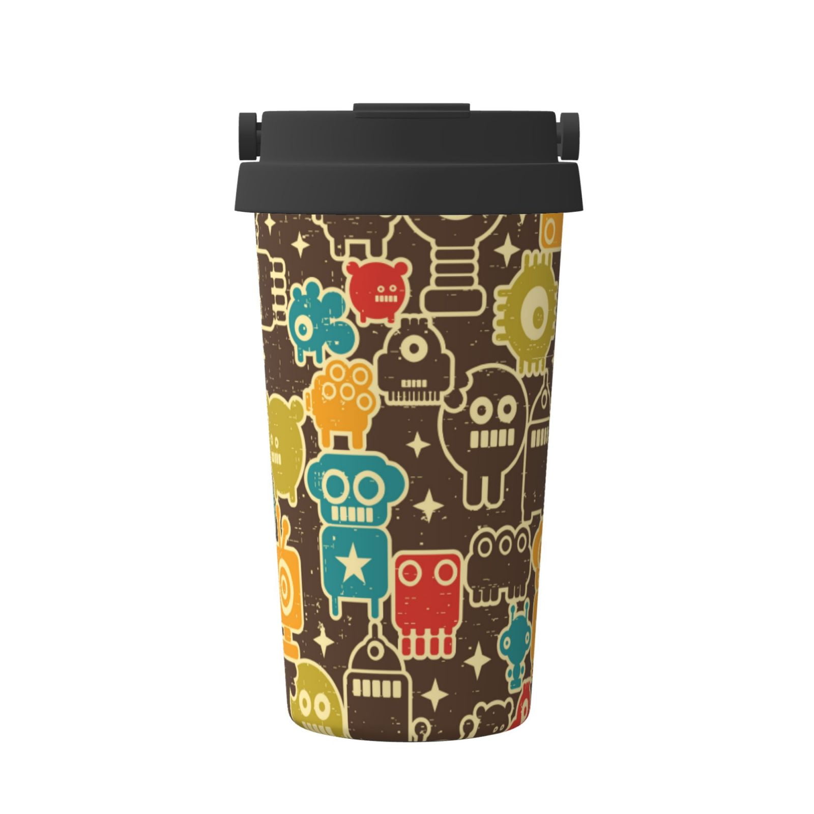 KLL Robot and Monsters Pattern Stainless Steel Vacuum Insulated Tumbler ...
