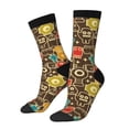 thumbnail image 1 of KLL Robot and Monsters Print Cool Socks Men's Women's Crew Socks Funny Crazy Novelty Stockings, 1 of 6
