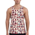 thumbnail image 1 of KLL Rocket Pattern Print Men's Muscle Gym Workout Stringer Tank Tops Bodybuilding Fitness T-Shirts Tank Tops Men-X-Large, 1 of 7