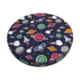thumbnail image 1 of KLL Rocket Satellite Round Bar Chair Cushion Cover 14 inch ,Bar Stool Protector with Elastic, Soft Washable, 1 of 6