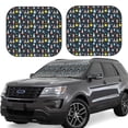 thumbnail image 1 of KLL Rocket Space Windshield Sun Shade 2-Piece Foldable Car Front Window Sunshade for Most Sedans SUV Truck- Large, 1 of 5