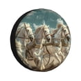 thumbnail image 1 of KLL Roman Chariot Horse Race Pattern 14-17 inch Spare Tire Cover Universal Wheel Protector for Truck SUV Trailer Camping Rv Tire Covers-16 inch, 1 of 6