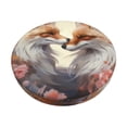 thumbnail image 1 of KLL Romantic Flower Fox Round Bar Chair Cushion Cover 12 inch ,Bar Stool Protector with Elastic, Soft Washable, 1 of 6
