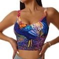 thumbnail image 1 of KLL Rooster Oil Painting for Workout Tank Tops for Women,U Back Fitness Top Built in Shelf Bras Padded Fit for Yoga Gym-X-Large, 1 of 8