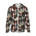 thumbnail image 1 of KLL Roosters 2 Print Men's Women’s UPF 50+ Sun Protection Outdoor Hoodie Jacket Long Sleeve Fishing Hiking Performance Shirt- 3X-Large, 1 of 5
