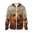 thumbnail image 1 of KLL Rose Cute Guinea Pig Print Men's Women’s UPF 50+ Sun Protection Outdoor Hoodie Jacket Long Sleeve Fishing Hiking Performance Shirt-Large, 1 of 6