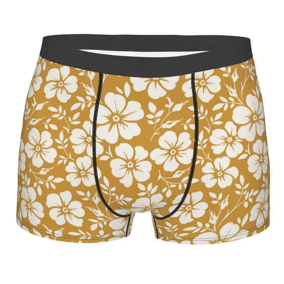 KLL Rose Flowers Men's Cotton Boxer Briefs Underwear-Large
