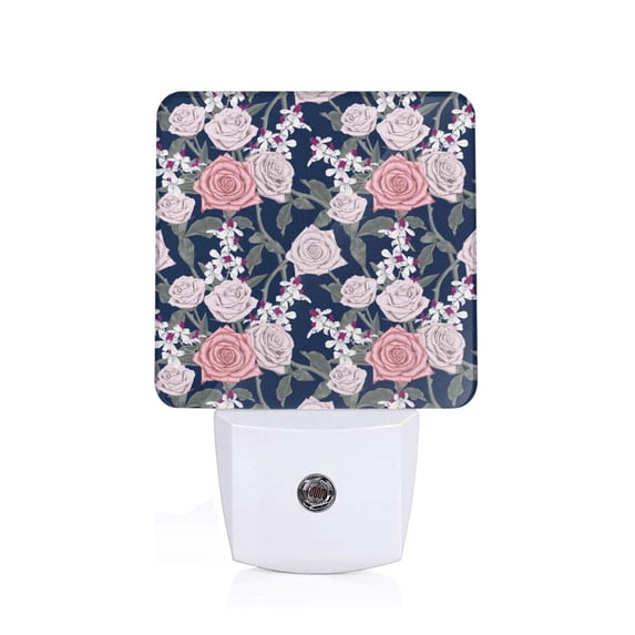 KLL Rose Flowers for Night Lights,Auto Sensor Night Lamp Plug in Night Light with Dusk-to-Dawn Light Sensor LED Nightlightfor Adults & Kids Room/Bedroom/Hallway