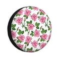 thumbnail image 1 of KLL Rose Flowers Pattern 14-17 inch Spare Tire Cover Universal Wheel Protector for Truck SUV Trailer Camping Rv Tire Covers-16 inch, 1 of 6