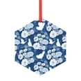 thumbnail image 1 of KLL Rose Flowers Pattern Acrylic Christmas Ornaments,1 PCS Xmas Tree Decor with Ribbon 3" Christmas Décor Christmas Pendant for Hanging on Tree & Party Favors-Hexagon, 1 of 7