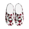 thumbnail image 1 of KLL Rose Flowers Pattern Adult Unisex Cozy Slippers,Fuzzy Slip-on Slippers TPR Sole Slippers Comfort Plush Home Footwear for Indoor & Outdoor-39/40, 1 of 7