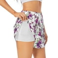 thumbnail image 1 of KLL Rose Flowers Pattern Shorts Women,Athletic Shorts High Waisted Running Shorts Pocket Sporty Short Gym Elastic Workout Shorts-XX-Large, 1 of 7