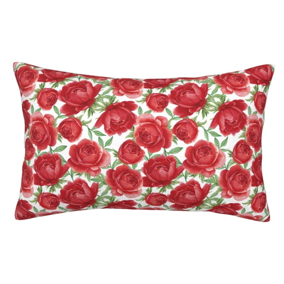 KLL Rose Flowers Pillow Covers Envelope Closure,Super Soft and Cozy Fuzzy Fleece Pillow Case Cover (No pillow core) 14"x20"