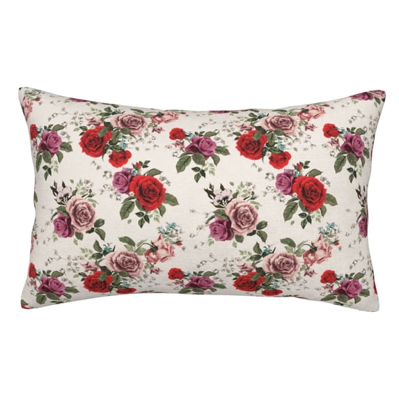 KLL Rose Flowers Pillow Covers Envelope Closure,Super Soft and Cozy Fuzzy Fleece Pillow Case Cover (No pillow core) 20"x30"