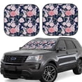 thumbnail image 1 of KLL Rose Flowers Windshield Sun Shade 2-Piece Foldable Car Front Window Sunshade for Most Sedans SUV Truck- Small, 1 of 5