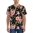 thumbnail image 1 of KLL Rose Flowers for Men's Baseball Shirts,Short Sleeve Casual Shirts Button Down Shirt for Men Beach Summer Wedding Shirt-Medium, 1 of 7