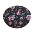 thumbnail image 1 of KLL Roses Flowers Round Bar Chair Cushion Cover ,Bar Stool Protector with Elastic, Soft Washable, 1 of 6