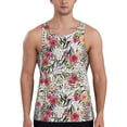 thumbnail image 1 of KLL Roses Mixed Zebra Print Men's Muscle Gym Workout Stringer Tank Tops Bodybuilding Fitness T-Shirts Tank Tops Men-Medium, 1 of 7