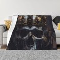 thumbnail image 1 of KLL Royal Skull With Golden Crown Print Fleece Throw Blanket, Horizontal Fleece Bedding Cute Soft Blankets Comfy Fleece Flannel Plush Home Decor for Couch & Bed -50"x40", 1 of 9