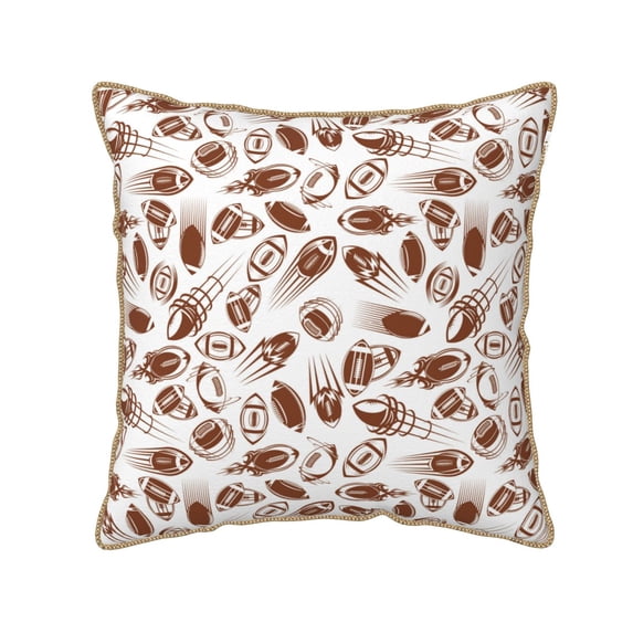 KLL Rugby Style Decorative Throw Pillow Covers Velvet Soft for Couch Sofa Bedroom Living Room Outdoor (No pillow core)- 16"x16"