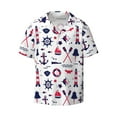 thumbnail image 1 of KLL Sailing Marine Travel Print Men's Shirt Short Sleeve Button Down Summer Cuba Beach Shirts- Medium, 1 of 7