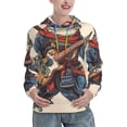 thumbnail image 1 of KLL Samurai Frog Guitar for Womens Pullover Hoodie with Pocket Hooded Long Sleeve Shirts Sweatshirt for Women-Small, 1 of 7