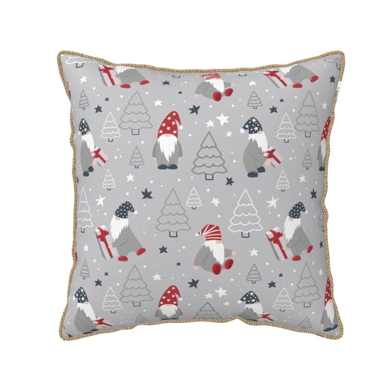 KLL Santa with Gifts Decorative Throw Pillow Covers Velvet Soft for Couch Sofa Bedroom Living Room Outdoor (No pillow core)- 20"x20"