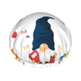thumbnail image 1 of KLL School Cute Gnomes Pattern Shower Cap & Bath Cap for Women,Reversible Oversized Waterproof Shower Caps for all Hair Lengths,Elastic Reusable Bathing Hair Cap, 1 of 6