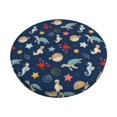 thumbnail image 1 of KLL Sea Creatures Round Bar Chair Cushion Cover 14 inch ,Bar Stool Protector with Elastic, Soft Washable, 1 of 6