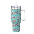 thumbnail image 1 of KLL Sea Otters Family In Blue Water Print 40oz Stainless Steel Insulated Car Cup Coffee Mug with Spillproof Lid - Keep Your Drink Hot or Cold on the Go, 1 of 8