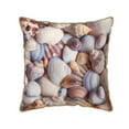 thumbnail image 1 of KLL Sea Shells Decorative Throw Pillow Covers Velvet Soft for Couch Sofa Bedroom Living Room Outdoor (No pillow core)- 18"x18", 1 of 5