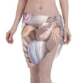 thumbnail image 1 of KLL Sea Shells Print Women's Sarong Coverups Short Bathing Suit Wrap Skirt Beach Wrap Swimsuit Cover Ups, 1 of 6