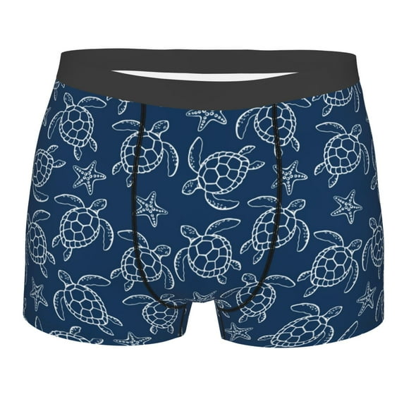 KLL Sea Turtle Men's Cotton Boxer Briefs Underwear-Large