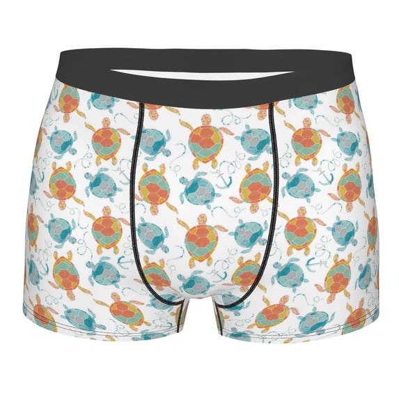 KLL Sea Turtle Men's Cotton Boxer Briefs Underwear-Medium