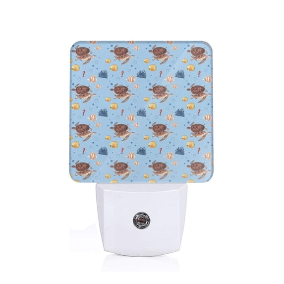 KLL Sea Turtle for Night Lights,Auto Sensor Night Lamp Plug in Night Light with Dusk-to-Dawn Light Sensor LED Nightlightfor Adults & Kids Room/Bedroom/Hallway
