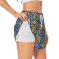 thumbnail image 1 of KLL Sea Turtle Pattern Shorts Women,Athletic Shorts High Waisted Running Shorts Pocket Sporty Short Gym Elastic Workout Shorts-X-Large, 1 of 7