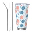 thumbnail image 1 of KLL Sea Turtle Print 40oz Stainless Steel Insulated Car Cup with Spillproof Lid - Keep Your Drink Hot or Cold on the Go-Straw Three-piece Set, 1 of 8