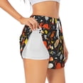 thumbnail image 1 of KLL Seafood And Drinks Pattern Shorts Women,Athletic Shorts High Waisted Running Shorts Pocket Sporty Short Gym Elastic Workout Shorts-Medium, 1 of 7