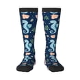 thumbnail image 1 of KLL Seahorses And Plants Print Cool Socks Men's Women's Crew Socks Funny Crazy Novelty Stockings, 1 of 6