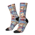 thumbnail image 1 of KLL Set Of Travel Vintage Print Cool Socks Men's Women's Crew Socks Funny Crazy Novelty Stockings, 1 of 6