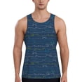 thumbnail image 1 of KLL Shark (2) Print Men's Muscle Gym Workout Stringer Tank Tops Bodybuilding Fitness T-Shirts Tank Tops Men-XX-Large, 1 of 7