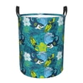 thumbnail image 1 of KLL Shark And Leaves Waterproof Foldable Laundry Hamper Bucket with Handles for Storage Bin,Kids Room,Home Organizer (Small ), 1 of 7