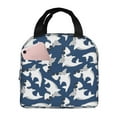 thumbnail image 1 of KLL Shark Print Insulated Lunch Bag Women, Reusable Cute Tote Lunch Box for Adult & Men, Leakproof Cooler Lunch Bags for Work Office Travel Picnic, 1 of 5