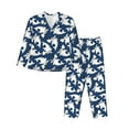 thumbnail image 1 of KLL Shark Print Women's Long Sleeve Pajamas with Pants Sleepwear Loungewear 2 Set-XX-Large, 1 of 7