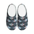 thumbnail image 1 of KLL Shark Wearing Swim Ring Pattern Adult Unisex Cozy Slippers,Fuzzy Slip-on Slippers TPR Sole Slippers Comfort Plush Home Footwear for Indoor & Outdoor-11, 1 of 7