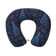 thumbnail image 1 of KLL Shining Christmas Tree Pattern Memory Foam Cervical Neck Pillow Versatile U-Shaped Pillows for Home/Office/Camping/Travelling/Soft Washable Cover, 1 of 8