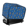thumbnail image 1 of KLL Skater Dog Print 2 Slice Toaster Dust Covers Kitchen Small Appliance Cover with 2 Pockets,Can hold Jam Spreader Knife & Toaster Tongs (11.4 x 7.9 x 7.5), 1 of 6